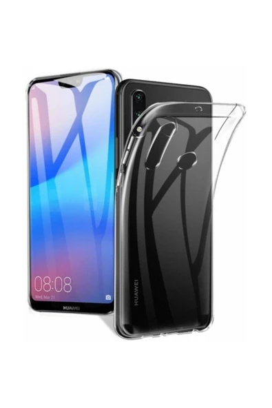 Huawei P30 Lite Premium Silikon Kılıf Şeffaf
