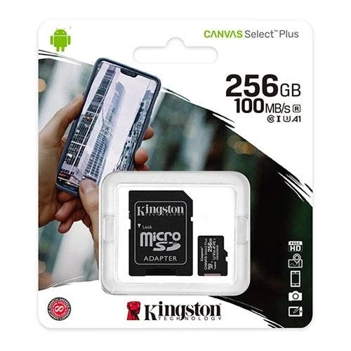 ONTECH - 256 Gb Kıngston Canvas Select Plus Mıcro Sd Card Cl10 Sdcs2/256gb
