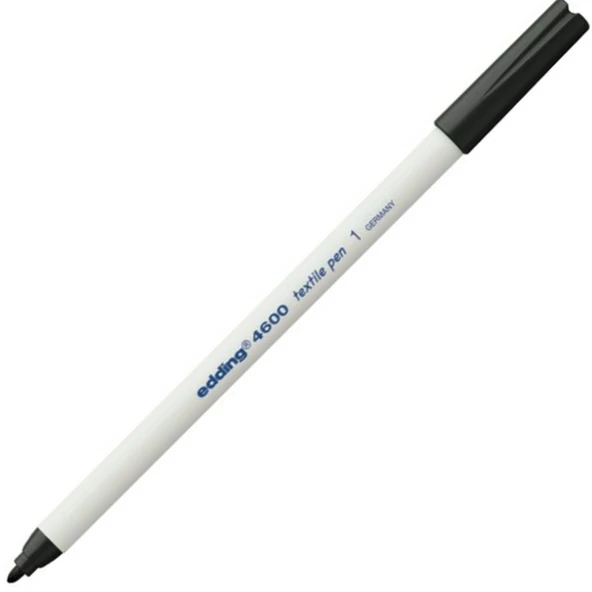 Edding T-Shırt Kalemi Yuvarlak Uçlu 1 MM Siyah (10 lu paket)4600 - 2