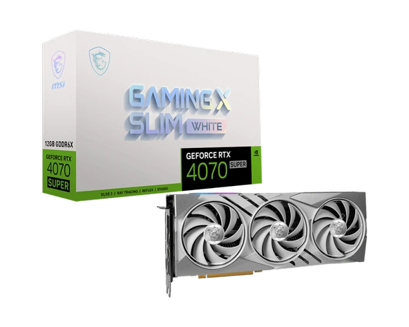 MSI RTX 4070 Super Gaming X Slim White 12G 192 Bit GDDR6X 12 GB Ekran Kartı
