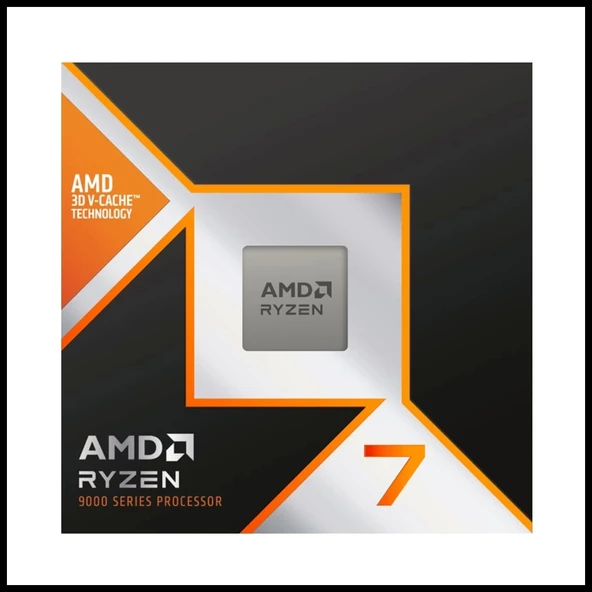 Amd Ryzen 7 9800x3d 8 Core, 4,70-5.20ghz, 104mb Cache, 120w,  Am5 Soket, Box (kutulu) (dahili Grafik Var, Fan Yok)