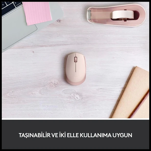 Logıtech 910-006865, M171 Rose, Usb Nano 2,4g Kablosuz, 1000dpi, Optik, 3 Tuşlu, 12ay Pil Ömrü, Mouse - 3
