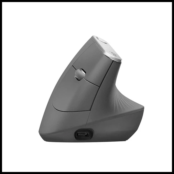 Logıtech 910-005448, Mx Vertıcal, Siyah, Bluetooth, 4000dpi, Lazer, 4 Tuşlu, Usb-c Den Şarj Edilebilir, Dikey Ergonomik - 4