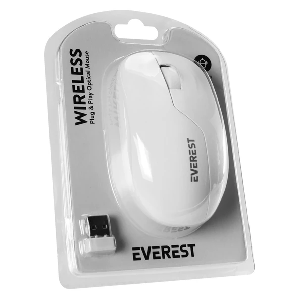 Everest Smw-973, Beyaz, Usb Nano 2,4g Kablosuz, 1200dpi, Optik, 4 Tuşlu, Mouse - 5