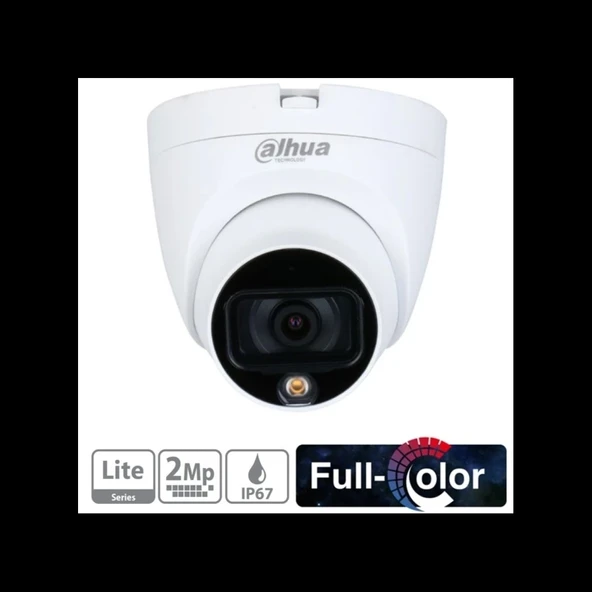 Dahua Hac-hdw1209tlQ-led-0280b, 2mpix, 2.8mm Lens, 20 Mt Gece Görüşü, Full Color, 4 In 1, Dome Kamera