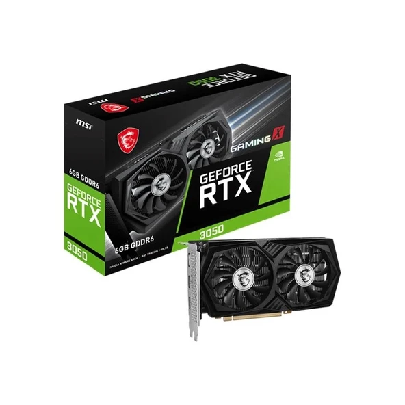ONTECH - Msı Geforce Rtx3050 Gamıng X 6g 6gb Gddr6 96bıt 2xhdmı 1xdp Ekran Kartı