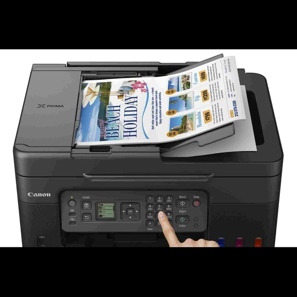 Canon Pıxma G4470, Renkli, Mürekkep Mega Tanklı, Yazıcı, Tarayıcı, Fotokopi, Fax, Wifi, Bulut, Adf, Orijinal Mürekkep - 2