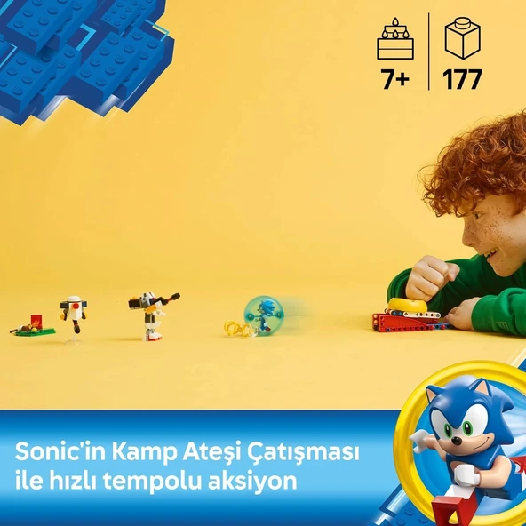 LEGO Sonic The Hedgehog: Sonic’in Kamp Ateşi Çarpışması 77001, 7 Yaş Oyuncak Yapım Seti ,177 Parça - 3