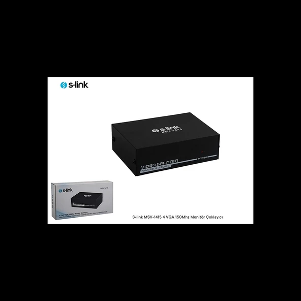 S-link Msv-1415, 4xvga, D-sub Monitör Çoklayıcı, 150mhz (1pc-4monitör) - 5