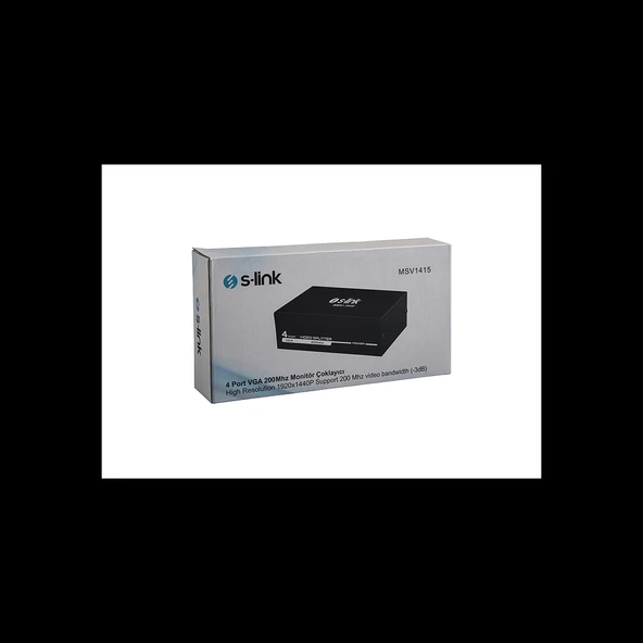 S-link Msv-1415, 4xvga, D-sub Monitör Çoklayıcı, 150mhz (1pc-4monitör) - 4