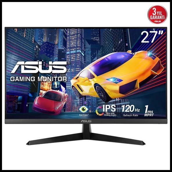 Asus Vy279hgr 27" 1ms, 120hz, Full Hd, Hdmı, D-sub, Ips Led, Anti Bakteriyel, Mavi Işık Filtresi, Eye Care, Gamıng Monit