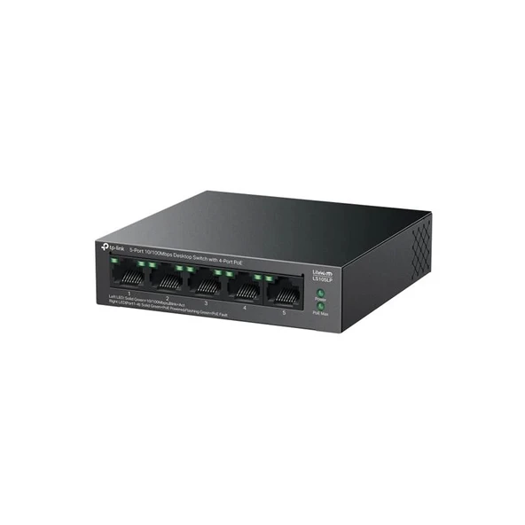 ONTECH - Tp-lınk Ls105lp 4 Port 10/100 +1 Port Rj45 Uplınk 41w 250 Metre Poe Mesafe Metal Kasa Swıtch - 3