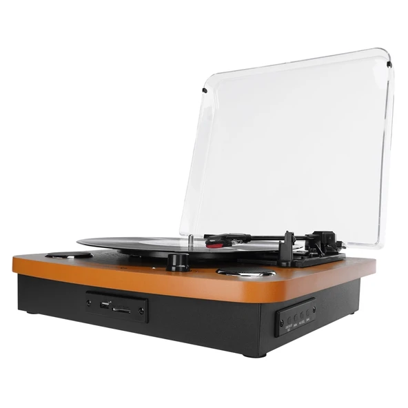 Mıkado Mn-p235, Nostalgia, Voyager, 6w, Masaüstü, Ahşap, Plak Çalar, Bluetooth, Pikap, Müzik Kutusu - 3