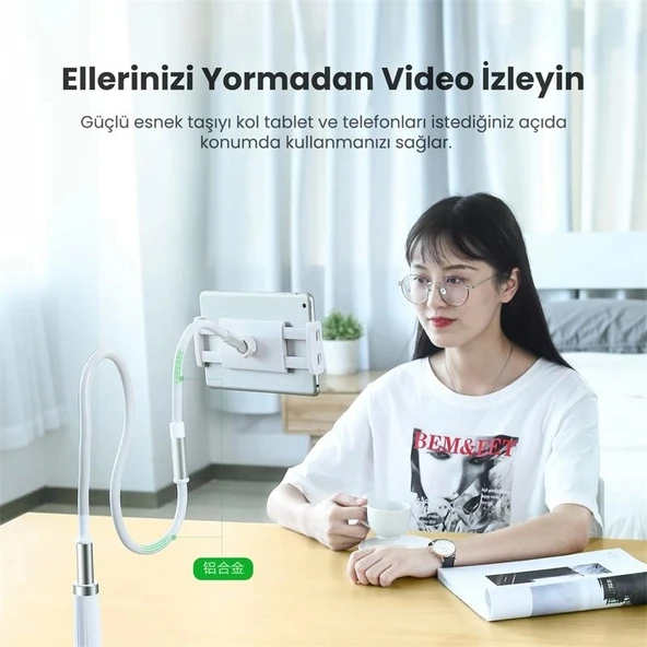 ONTECH - Ugreen Flexıble Esnek Yatak Masa Telefon Tutucu Siyah 80906 - 2