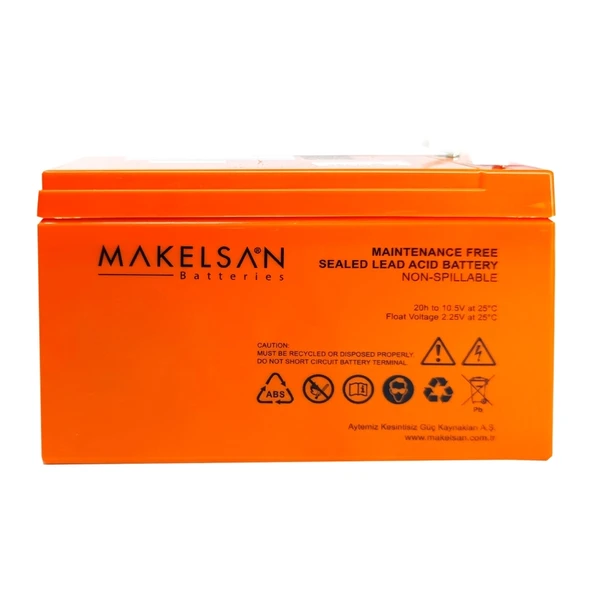 Makelsan 12v 9ah, Bakımsız, Kuru Akü. Ups İçin Uygundur. - 2