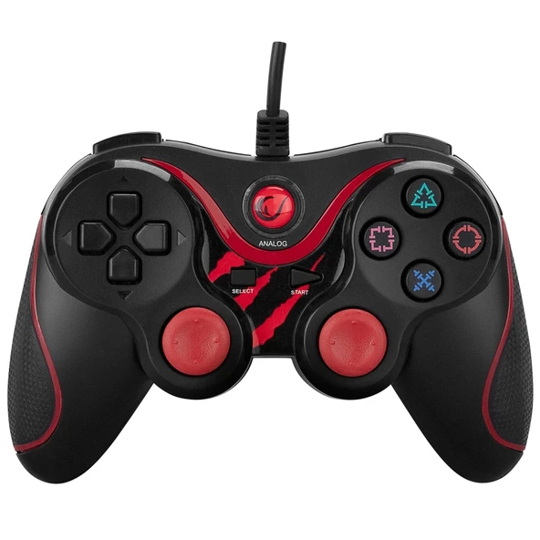 Rampage Sg-r601, Kırmızı, Pc/ps3, 1.8mt Kablolu, Çift Titreşimli, Gamepad - 2