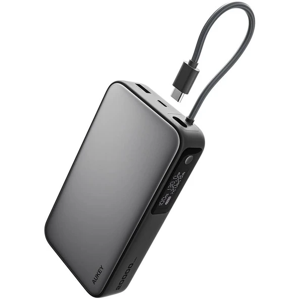ONTECH - Aukey Pb-y48-gy 100w 20000 Mah Pd Dahili Type-c Kablolu Powerbank