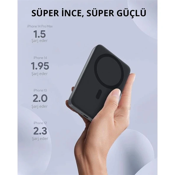 ONTECH - Aukey Pb-ms02-gy 30w 10000 Mah Magsafe Kablosuz Powerbank - 2