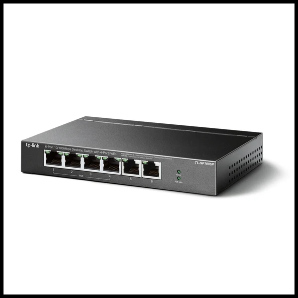 Tp-lınk Tl-sf1006p, 6 Port, Megabit, 4 Port Poe 67w, Yönetilemez, Metal Kasalı Switch