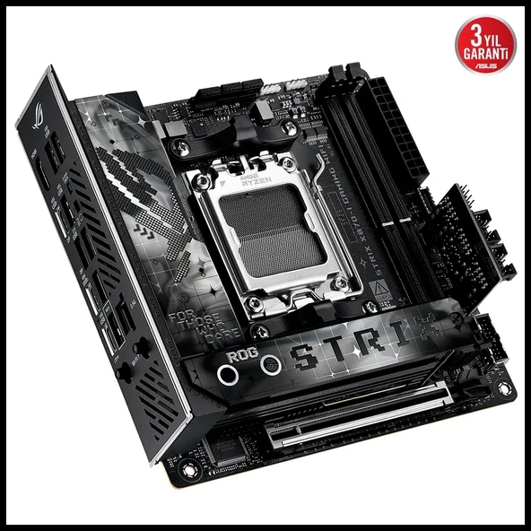 Asus Rog Strıx X870-ı Gamıng Wıfı, 2xddr5, 2xm.2, Hdmı, Dp, Type-c, Wi-fi 7, Bluetooth V5.4, Mini Itx, Am5 Soket Gamıng - 2