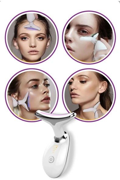 Boyun Ve Yüz Kırşıklık Giderici (Gıdık,Sarkma,Kırışıklık) 3 Proğramlı Ems Güzellik Cihazı 7 Renk Led - 8