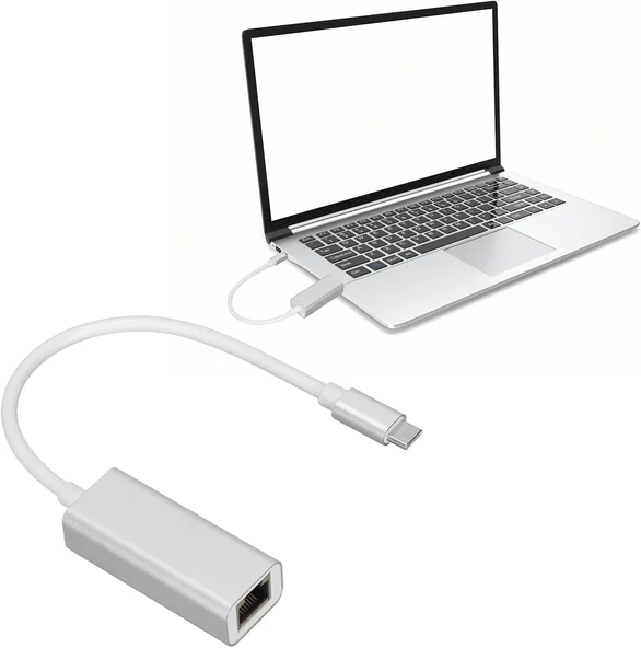 Plentiful Type-C Gigabit RJ45 Ethernet Çevirici 1000Mbps Mac/Win Uyumlu - 2