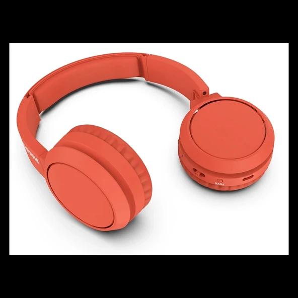 Phılıps Tah4205rd/00, Kırmızı, Bluetooth 5.0, Kablosuz, Bas Arttırma Düğmesi, Yastıklı Kafa Bandı, 29saat Oynatma Süresi - 2