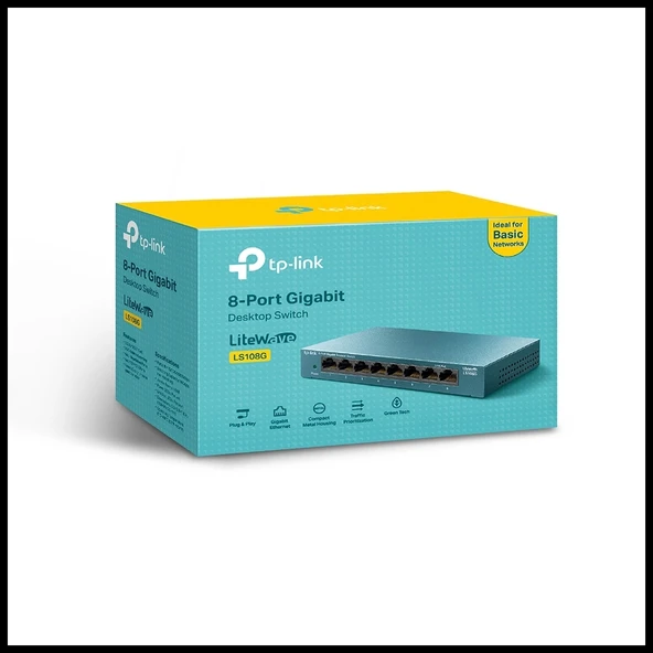 Tp-lınk Ls108g, Green Tech, 8 Port Gigabit, Yönetilemez, Masaüstü Switch - 5