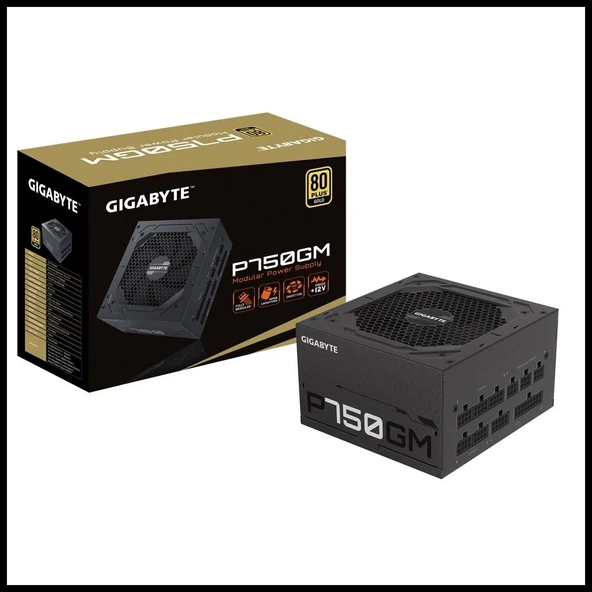 Gıgabyte Gp-p750gm V2, 750w, 80+ Gold, Full Modüler, Gamıng Power Supply