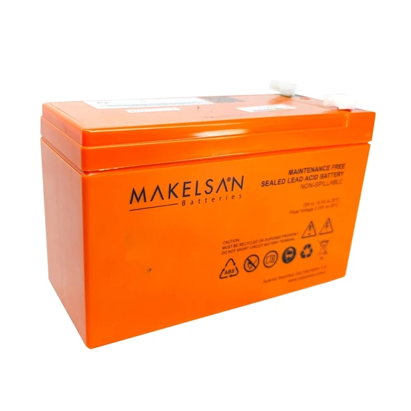 Makelsan 12v 9ah, Bakımsız, Kuru Akü. Ups İçin Uygundur. - 3