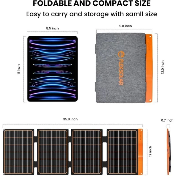 ONTECH - Flexsolar S40 Usb Çıkışlı Solar Panel 40w - 3