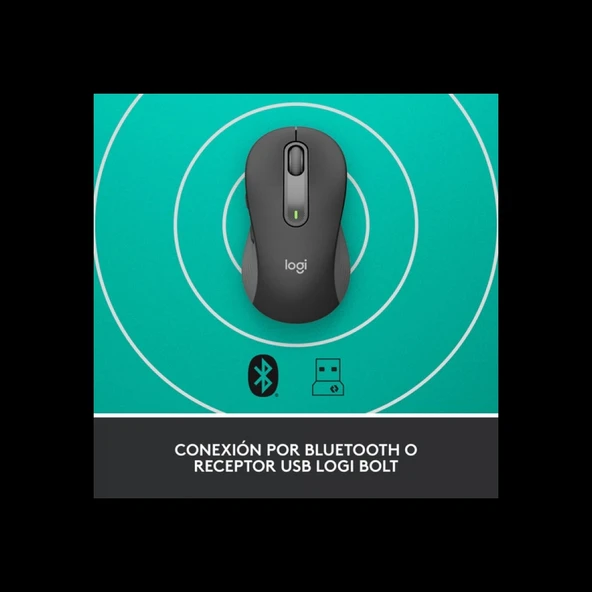 Logıtech 910-006253, M650 Signature, Siyah, Sağ El, Usb Nano 2,4g Kablosuz, 4000dpi, Optik, 5 Tuşlu, 24ay Pil Ömrü, Sess - 4