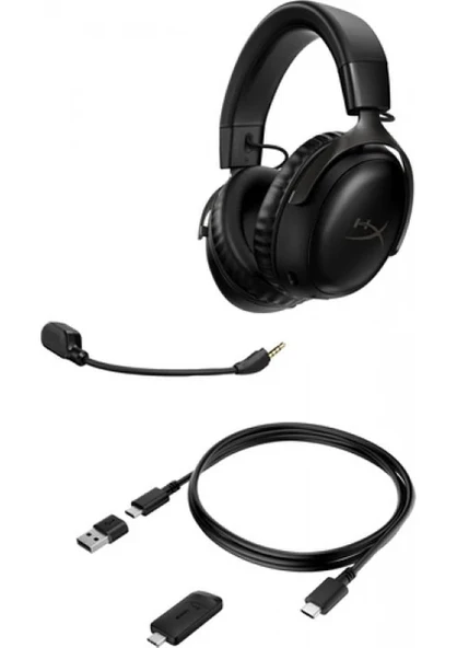 HyperX Cloud III 77Z45AA Siyah Kablosuz Kulak Üstü Oyuncu Kulaklığı - 2