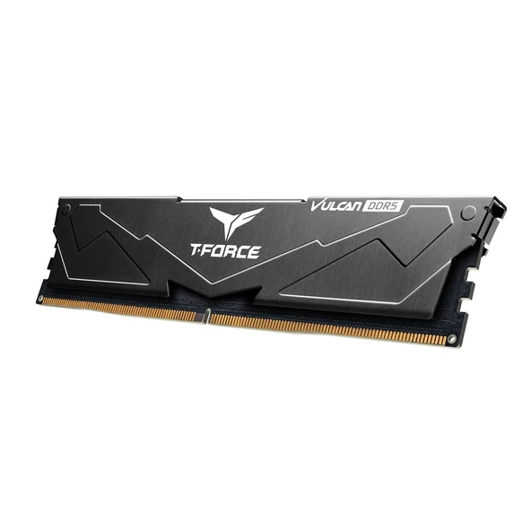 TEKNOTEG - Team T-Force Vulcan Black 16GB 1x16GB 6000Mhz DDR5 CL38 Gaming Ram (FLBD516G6000HC38G01)