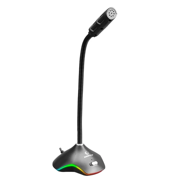 Rampage Rmx-m7, Siyah, Rgb Led, Usb, Pc-ps4-xbox-mobil Uyumlu, Esnek, Gamıng, Masaüstü, Mikrofon
