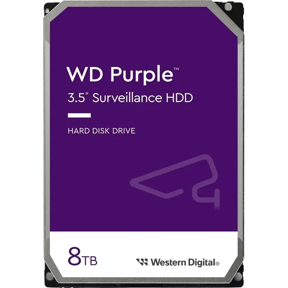 ONTECH - 8 Tb Wd 3.5 Purple Sata3 5640rpm 256mb 7/24 Guvenlık Wd85purz (3 Yıl Resmı Dıst Garantılı)