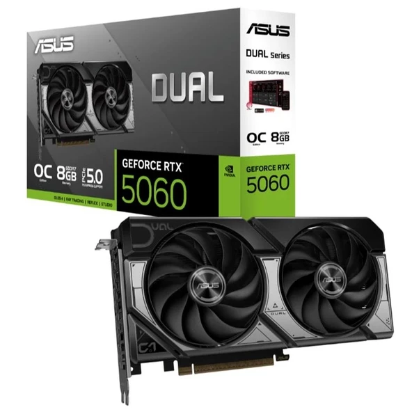 ONTECH - Asus Geforce Dual-rtx5060-o8g 8gb Gddr7 128bıt 1xhdmı 3xdp Ekran Kartı