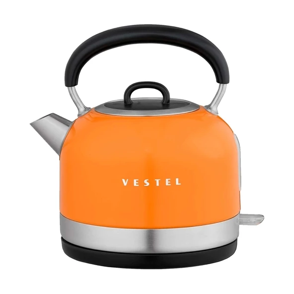 TEKNOTEG - VESTEL RETRO TURUNCU 2200 W 1.7 LT CELIK KETTLE