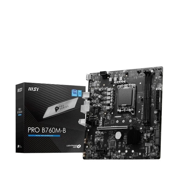 TEKNOTEG - MSI PRO B760M-B DDR4 4800(OC) PCI-E M.2 USB3.2 HDMI mATX