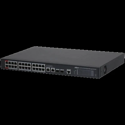 TEKNOTEG - DAHUA S4228-24GT-360 24 PORT 24XGE-2XGE-2XGE/SFP YÖNETİLEBİLİR 360W POE SWİTCH