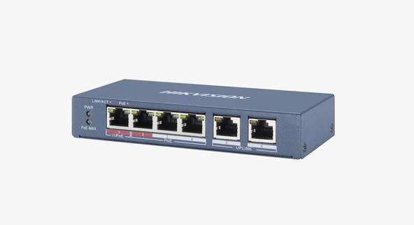 TEKNOTEG - HIKVISION DS-3E0106P-E/M 4XFE+2XFE 35W POE SWITCH