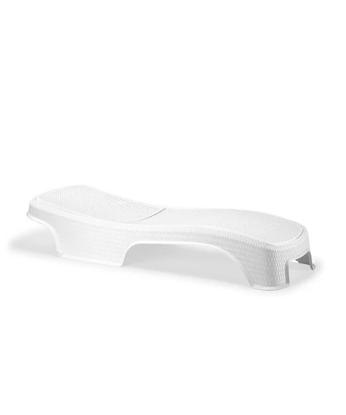 Omnipazar SY-2536 Beyaz Brezza Royal Rattan Lüks Şezlong 2'li Set - 2