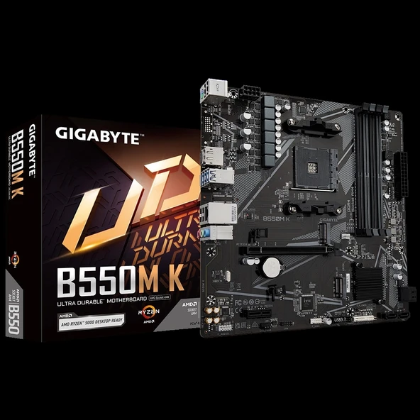 TEKNOTEG - GIGABYTE B550M K DDR4 4733MHz(OC) HDMI M.2 DP mATX AM4