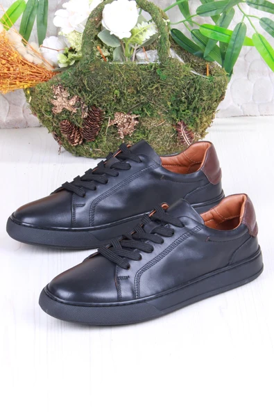 Mehmet Mete 2082 Tkn Rahat Esnek Hakiki Deri Sneaker Erkek Ayakkabı - Resim 3