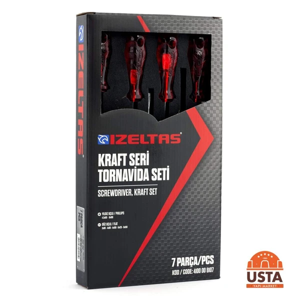 İzeltaş Kraft Seri Tornavida Seti 7 Parça 4100008107 - 2