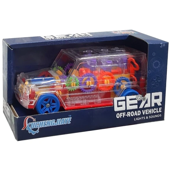Şeffaf Off Road Arabası Sesli Işıklı 20 CM