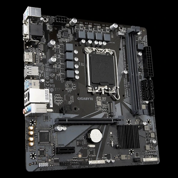 TEKNOTEG - GIGABYTE H610M H V2 DDR4 3200Mhz(OC) M.2 mATX 1700p - 3