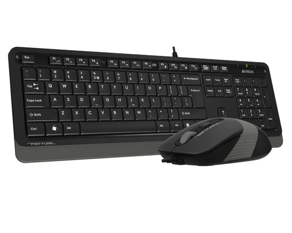 TEKNOTEG - A4 TECH F1010 Q USB GRİ TR MM KLAVYE+OPTİK MOUSE - 3