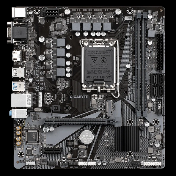TEKNOTEG - GIGABYTE H610M H V2 DDR4 3200Mhz(OC) M.2 mATX 1700p - 2