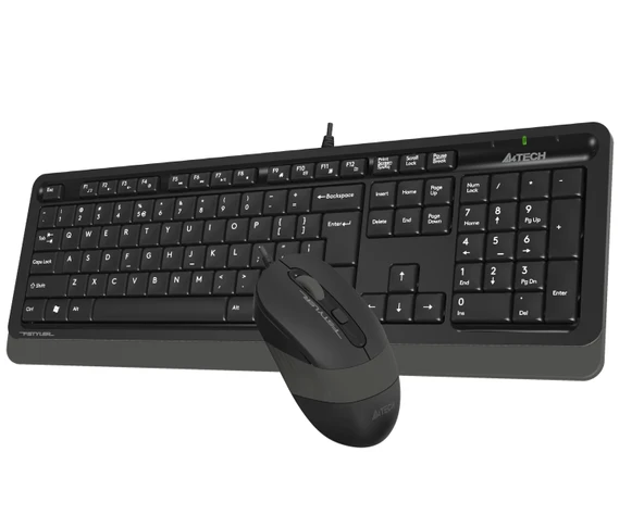 TEKNOTEG - A4 TECH F1010 Q USB GRİ TR MM KLAVYE+OPTİK MOUSE - 2